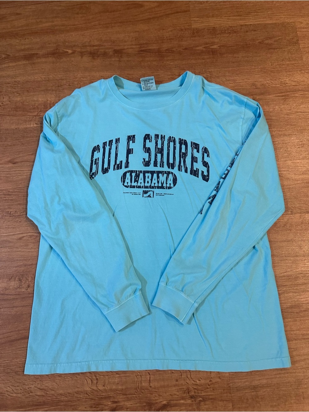surf style Gulf Shores Alabama Light Blue Long Sleeve Tee